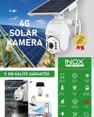 SIM Kartlı Güneş Enerjili Kamera Solar Kamera 4G PTZ 360 Derece Dönebilen Harekete Sese Duyarlı Kamera