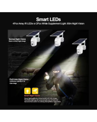 SIM Kartlı Güneş Enerjili Kamera Solar Kamera 4G PTZ 360 Derece Dönebilen Harekete Sese Duyarlı Kamera