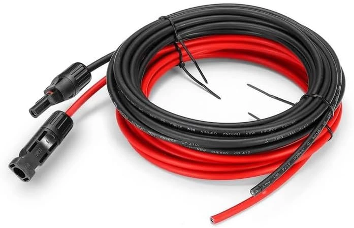 6mm Solar Kablo (5metre Kırmızı + 5metre Siyah) MC4 Uçlu