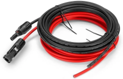 6mm Solar Kablo (5metre Kırmızı + 5metre Siyah) MC4 Uçlu