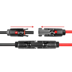 XT-60 + MC4 Uçlu 6mm Solar Kablo (5metre Kırmızı + 5metre Siyah)