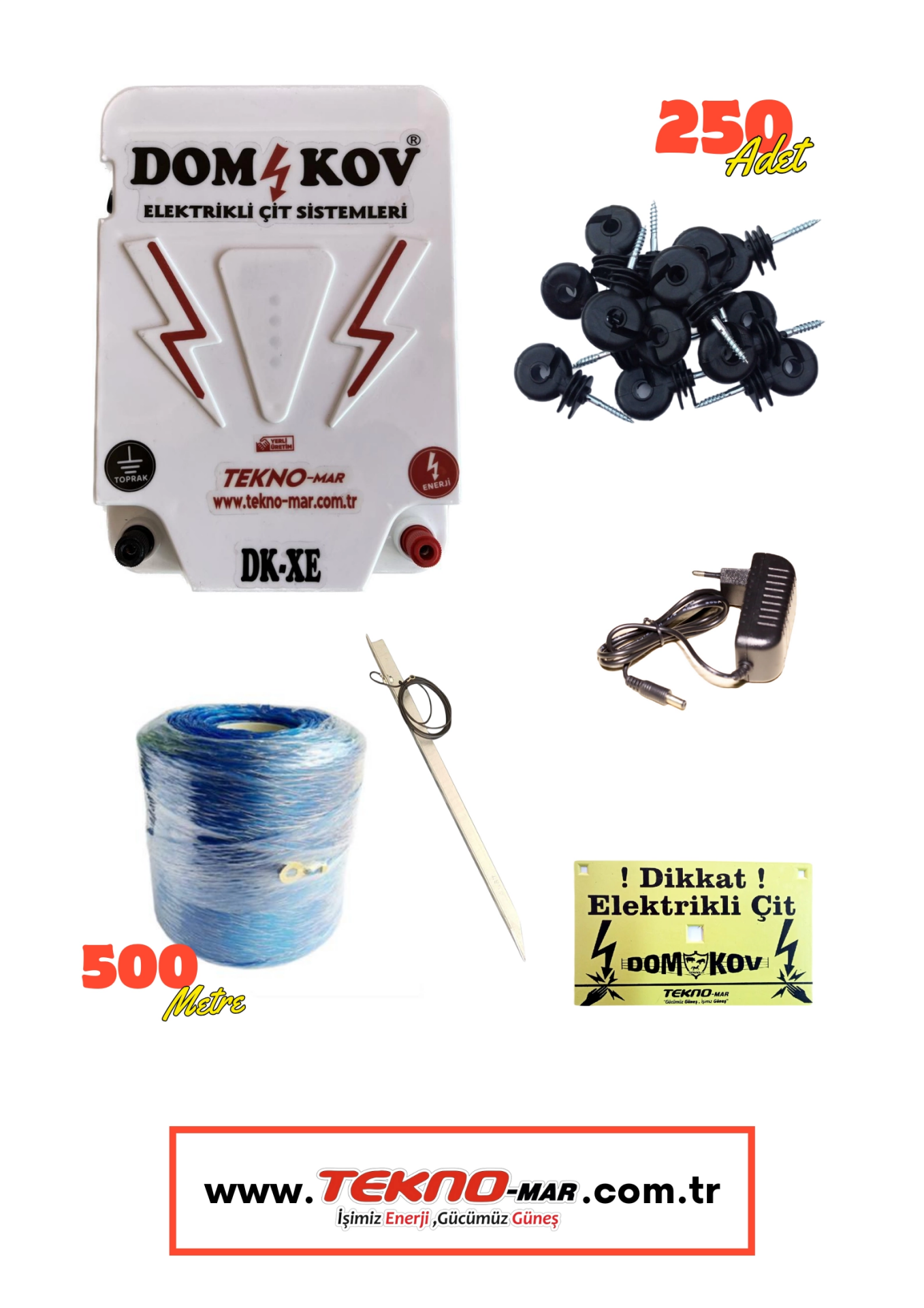 AYI DOMUZ KOVUCU ELEKTRİKLİ ÇİT SİSTEMİ - GECE SENSÖRLÜ Set