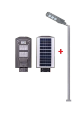 120W SOLAR SOKAK LAMBASI CT-4691 + 3m. LAMBA DİREĞİ
