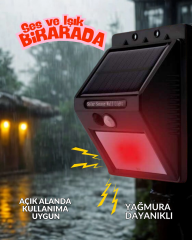 Domuz Kovucu Ayı Kovucu Işıklı Sesli Güneş Enerjili Sensörlü Solar Gece Gündüz Modlu 3'lü Set