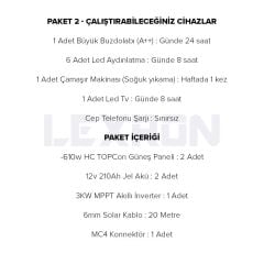 3kW TOPCON PAKET SİSTEM 1 (PAKET 2)