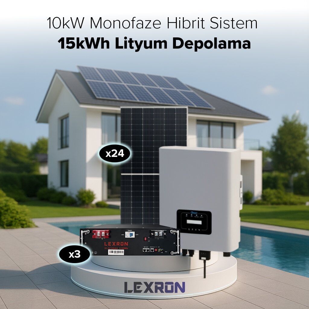 10kW MONOFAZE HİBRİT SİSTEM 2