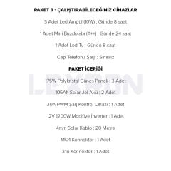 1200W POLİKRİSTAL PAKET SİSTEM 2 (PAKET 3)