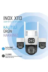 INOX-X113 3+3+3MP 3 LENSLİ WİFİ PTZ KAMERA