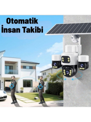 INOX-X13 3LENS ESİM ÇİFT PANELLİ FULL RENKLİ 4G SOLAR KAMERA