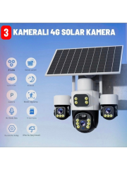INOX-X13 3LENS ESİM ÇİFT PANELLİ FULL RENKLİ 4G SOLAR KAMERA