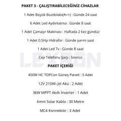 3kW JEL AKÜLÜ SOLAR PAKET SİSTEM 2 (PAKET 3)