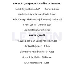 3kW JEL AKÜLÜ SOLAR PAKET SİSTEM 1 (PAKET 2)